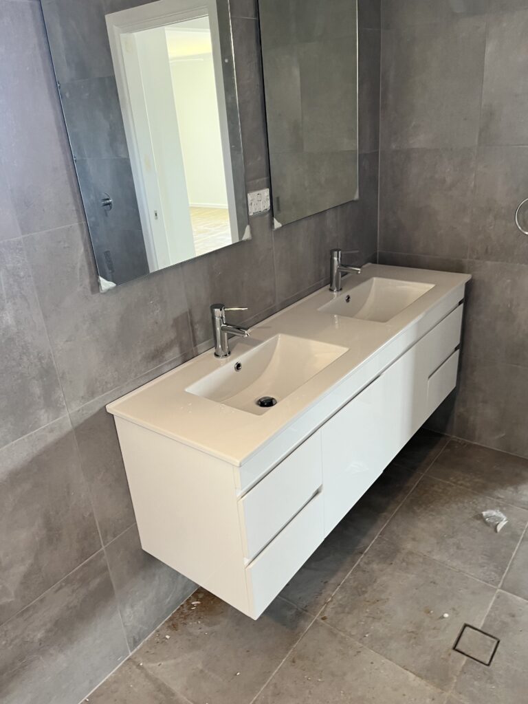 Frontline Plumbing Group Vanity and Basin Installation Bathroom Renovation